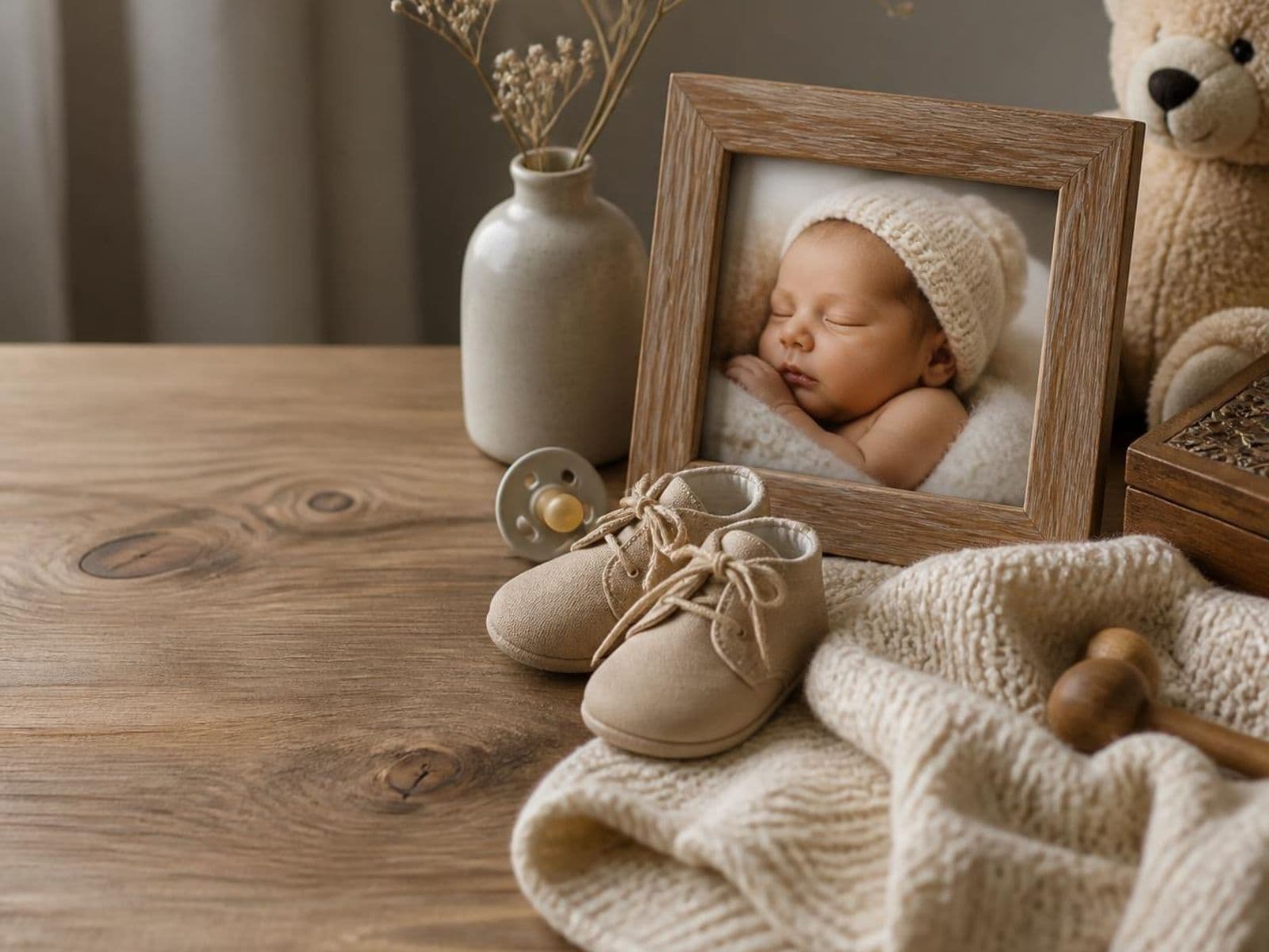 Baby keepsakes and family memories for a new arrival
