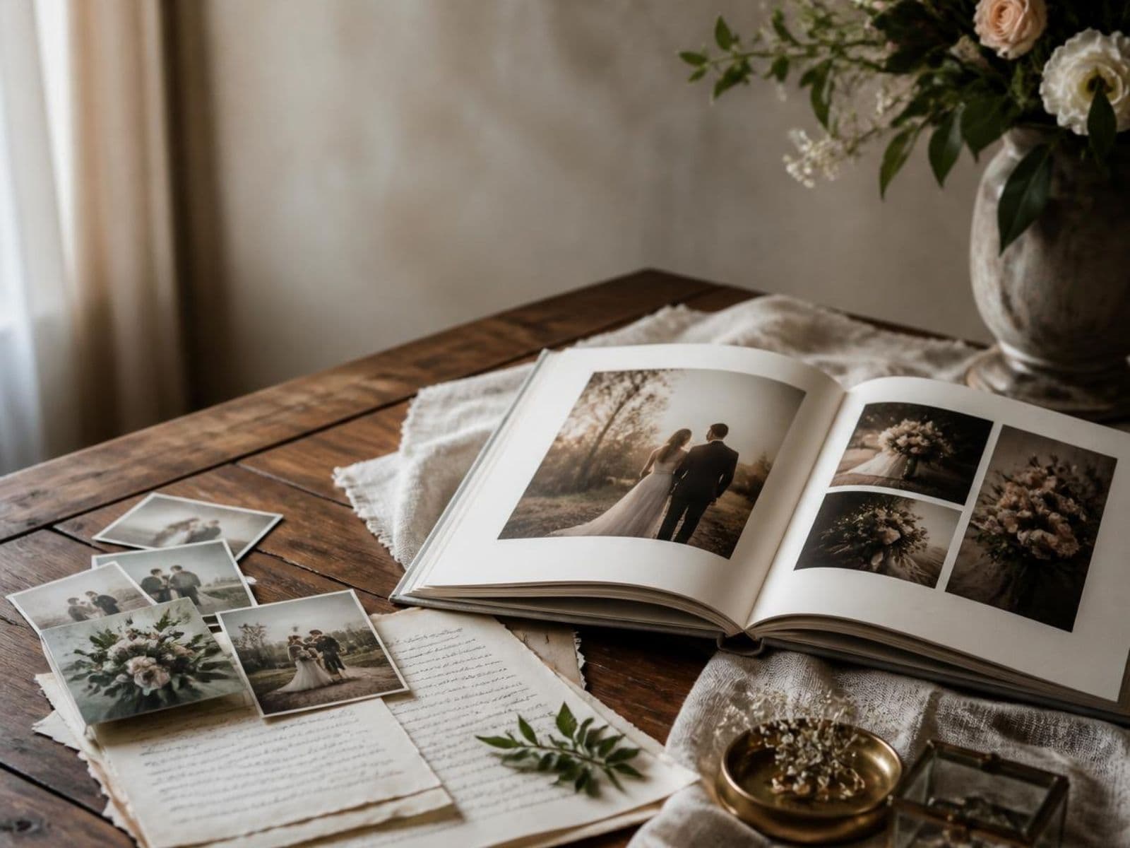 Wedding photographs and keepsake ideas built around a couple's story