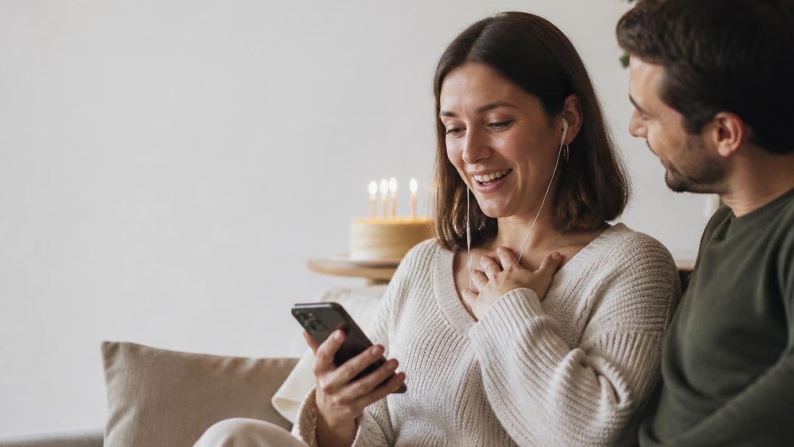 Birthday surprise with a personalised song