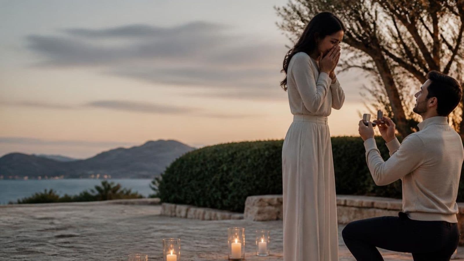 Intimate marriage proposal with a personalised music moment