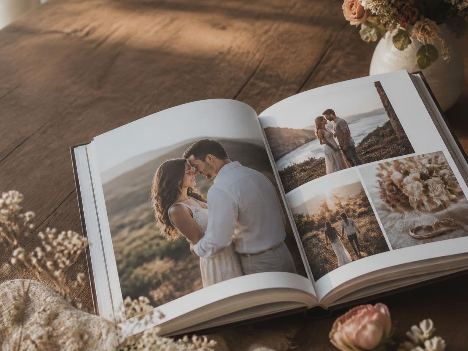 Wedding photographs and details from a couple's story